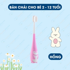 Bàn chải silicon chữ U cho bé từ 6 đến 12 tuổi an toàn, không gây đau lợi - Hồng