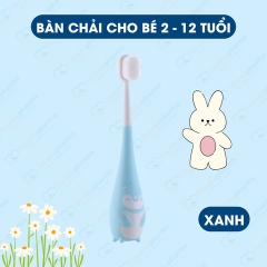 Bàn chải đánh răng cho bé 2 đến 12 tuổi lông siêu mềm, an toàn với nướu nhạy cảm