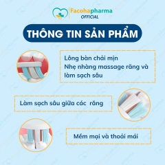 Bàn chải đánh răng cho bé từ 0 đến 15 tuổi lông siêu mềm
