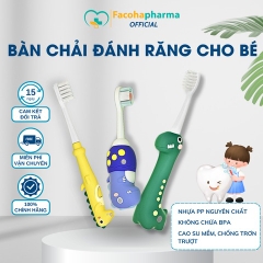 Bàn chải đánh răng cho bé từ 0 đến 15 tuổi lông siêu mềm