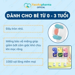 Bàn chải đánh răng cho bé từ 0 đến 15 tuổi lông siêu mềm