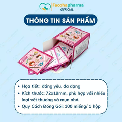 Băng cá nhân cute chống nước cho bé và người lớn, bảo vệ vết thương