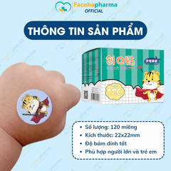 Băng cá nhân hình tròn thiết kế dễ thương, đẹp mắt giúp trẻ em không nỡ tháo ra