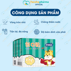 Băng cá nhân hình tròn thiết kế dễ thương, đẹp mắt giúp trẻ em không nỡ tháo ra