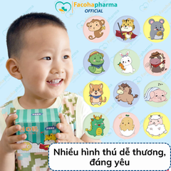Băng cá nhân hình tròn thiết kế dễ thương, đẹp mắt giúp trẻ em không nỡ tháo ra