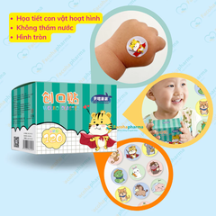 Băng cá nhân hình tròn thiết kế dễ thương, đẹp mắt giúp trẻ em không nỡ tháo ra