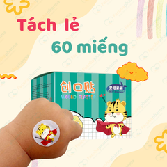 Băng cá nhân hình tròn thiết kế dễ thương, đẹp mắt giúp trẻ em không nỡ tháo ra