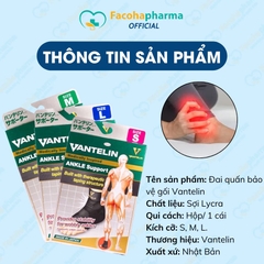 Băng quấn cổ chân Vantelin Nhật Bản bảo vệ cơ thể khi chơi thể thao