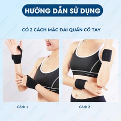 Băng cổ tay phát nhiệt thiết kế Công Thái Học giúp bảo vệ cổ tay, giữ ấm, điều hòa khí huyết