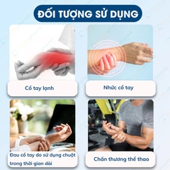 Băng cổ tay phát nhiệt thiết kế Công Thái Học giúp bảo vệ cổ tay, giữ ấm, điều hòa khí huyết