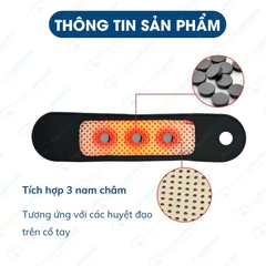 Băng cổ tay phát nhiệt thiết kế Công Thái Học giúp bảo vệ cổ tay, giữ ấm, điều hòa khí huyết