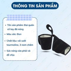 Băng cổ tay phát nhiệt thiết kế Công Thái Học giúp bảo vệ cổ tay, giữ ấm, điều hòa khí huyết