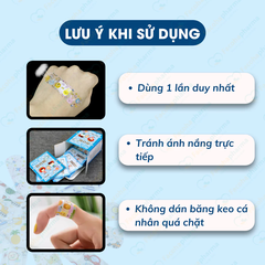 Băng keo cá nhân trong suốt hộp 100 miếng, độ bám dính tốt, trang trí dễ thương