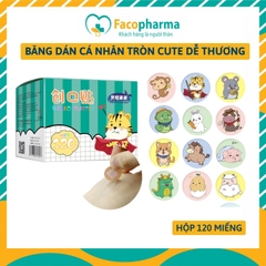 Băng cá nhân hình tròn thiết kế dễ thương, đẹp mắt giúp trẻ em không nỡ tháo ra