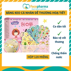 Băng keo cá nhân hình dễ thương chống thấm nước hộp 120 miếng
