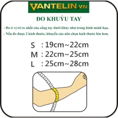 Băng khuỷu tay Vantelin Elbow Support bảo vệ khỏi chấn thương khi tập luyện thể thao