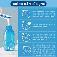 Bình rửa mũi Waterpulse bình xịt rửa mũi giúp làm sạch khoang mũi loại bỏ bụi bẩn phấn hoa CN065