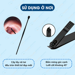 Bộ cắt móng tay 7 món cao cấp chất liệu thép không rỉ bền bỉ
