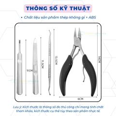 Kềm cắt da móng tay tiện lợi và bộ dụng cụ vệ sinh móng chuyên dụng