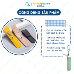 Bộ lấy ráy tai chuyên nghiệp 6 món có túi đựng bằng da mini tiện lợi