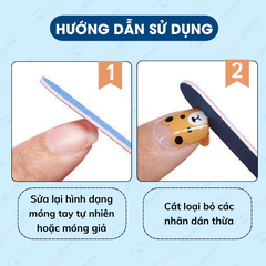 Cây dũa móng tay nhám 2 mặt nhỏ gọn tiện lợi dễ dàng bỏ túi