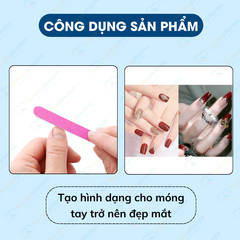 Cây dũa móng tay nhám 2 mặt nhỏ gọn tiện lợi dễ dàng bỏ túi