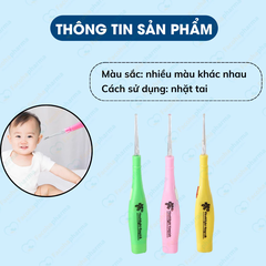 Cây lấy ráy tai có đèn LED cho bé thông minh, chất liệu nhựa dẻo cao cấp an toàn