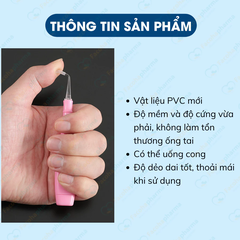 Cây lấy ráy tai có đèn LED cho bé thông minh, chất liệu nhựa dẻo cao cấp an toàn