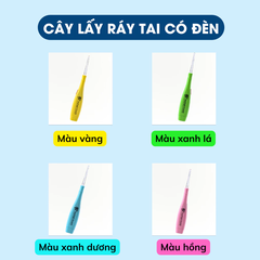 Cây lấy ráy tai có đèn LED cho bé thông minh, chất liệu nhựa dẻo cao cấp an toàn
