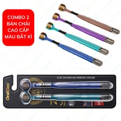 Bàn chải đánh răng 3 mặt OralGos lông mềm, an toàn cho nướu (set 2 cái)