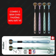 Bàn chải đánh răng 3 mặt OralGos lông mềm, an toàn cho nướu (set 2 cái)