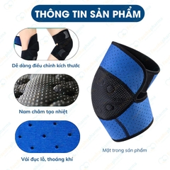 Đai giữ ấm đầu gối phát nhiệt từ tính hỗ trợ giảm đau nhức, ôm sát cơ thể chắn chắn (1 đôi)