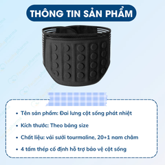 Đai lưng cột sống phát nhiệt hỗ trợ giảm đau thoát bị đĩa đệm hiệu quả