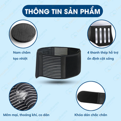 Đai lưng cột sống phát nhiệt hỗ trợ giảm đau thoát bị đĩa đệm hiệu quả
