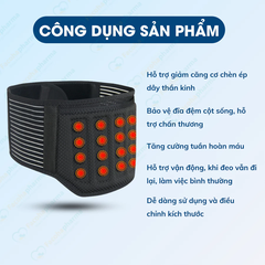Đai lưng cột sống phát nhiệt hỗ trợ giảm đau thoát bị đĩa đệm hiệu quả