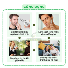 Dụng cụ tỉa lông mũi cầm tay tiện lợi, chất liệu thép không rỉ bền bỉ - Dạng que