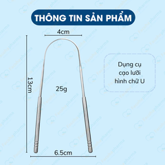 Bộ dụng cụ cạo lưỡi giúp loại bỏ vi khuẩn, mãng bám và hơi thở khó chịu