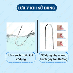Bộ dụng cụ cạo lưỡi giúp loại bỏ vi khuẩn, mãng bám và hơi thở khó chịu