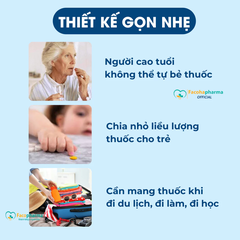 Dụng cụ cắt thuốc viên nén tiện dụng kiêm hộp đựng thuốc 80x40mm
