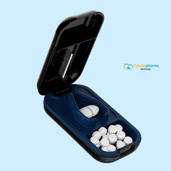 Dụng cụ cắt thuốc viên nén tiện dụng kiêm hộp đựng thuốc 80x40mm