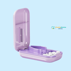 Dụng cụ cắt thuốc viên nén tiện dụng kiêm hộp đựng thuốc 80x40mm
