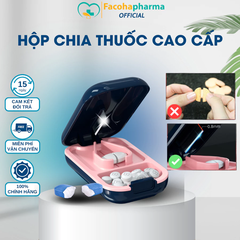 Dụng cụ cắt thuốc viên nén tiện dụng kiêm hộp đựng thuốc 80x40mm