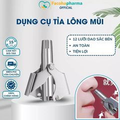 Dụng cụ tỉa lông mũi cầm tay tiện lợi, chất liệu thép không rỉ bền bỉ