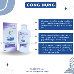 Dung dịch vệ sinh phụ nữ Careva hỗ trợ trị viêm, làm sạch, khử mùi hôi (chai 100ml)