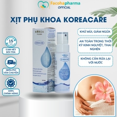 Dung dịch vệ sinh phụ nữ dạng xịt Koreacare giúp khử mùi, giảm ngứa (80ml)
