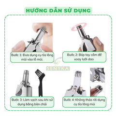 Dụng cụ tỉa lông mũi cầm tay tiện lợi, chất liệu thép không rỉ bền bỉ - Dạng que