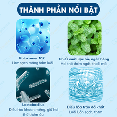 Gel vệ sinh lưỡi giúp thơm miệng và loại bỏ vi khuẩn, mảng bám gây mùi khó chịu