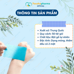 Giấy thấm dầu da gói 50 tờ CN051.00