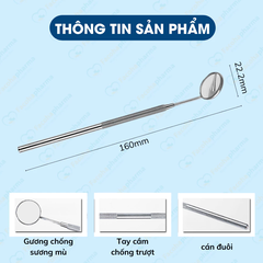 Gương nha khoa kiểm tra vết thương nhỏ, mảng bám răng miệng