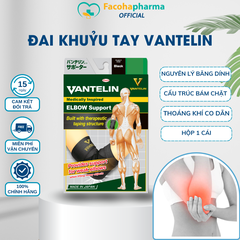 Băng khuỷu tay Vantelin Elbow Support bảo vệ khỏi chấn thương khi tập luyện thể thao
